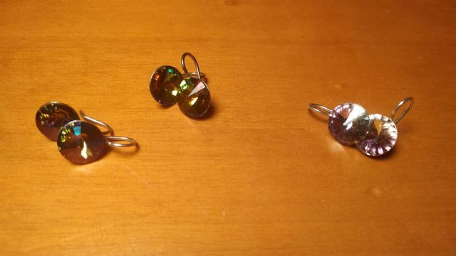 Pendientes plata y swarovski