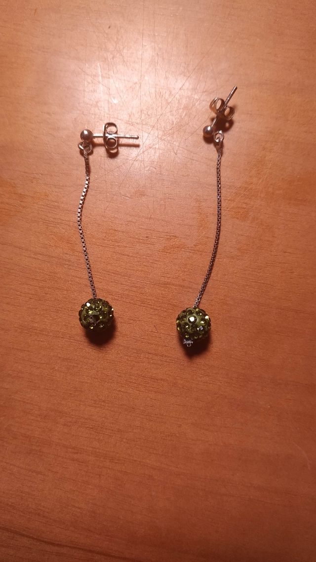 Pendientes plata y swarovski