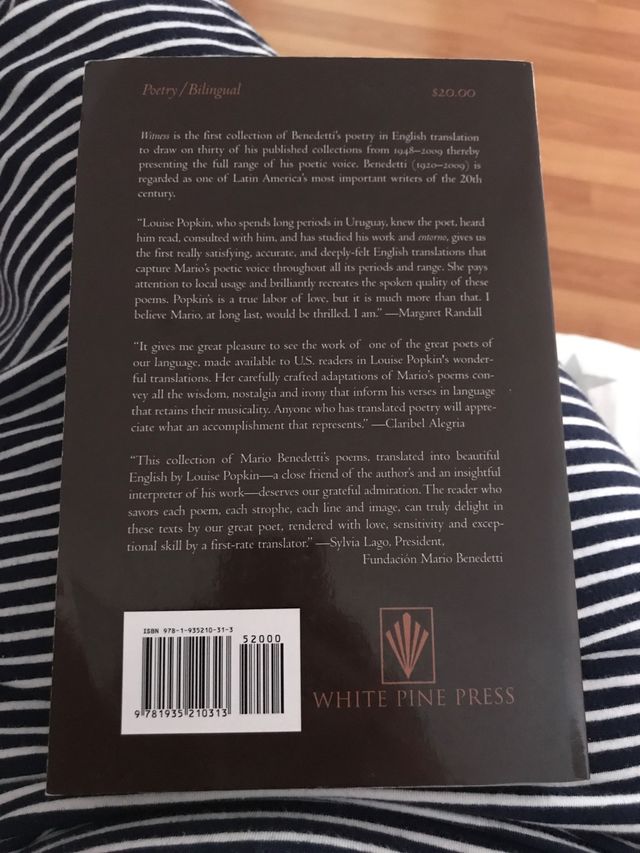 Libro "Witness: the selected poems of Mario Benede