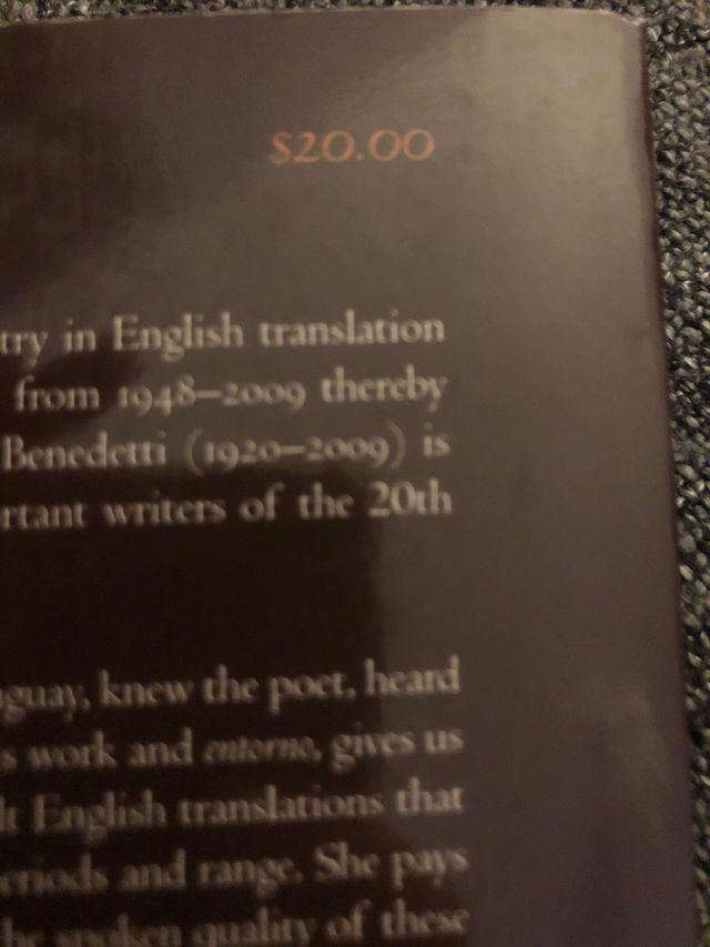 Libro "Witness: the selected poems of Mario Benede