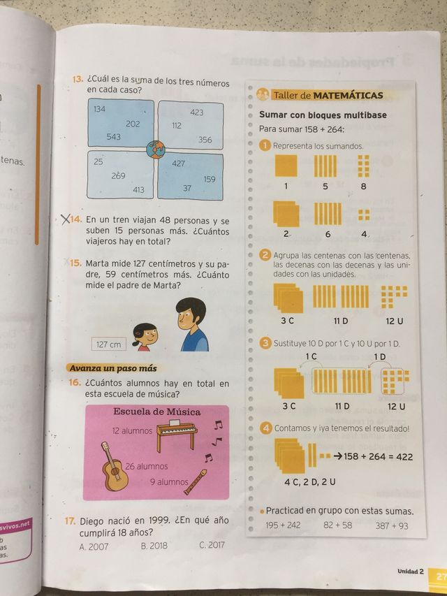 Libro de texto Matemáticas 3 Primaria