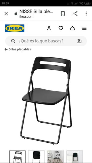 Sillas plegables Ikea de segunda mano en Sevilla en WALLAPOP Sillas plegables Ikea de segunda mano en Sevilla en WALLAPOP