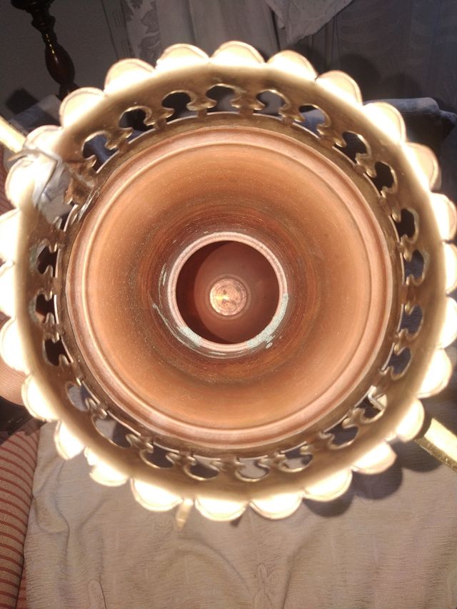 ánfora de cobre y latón antigua