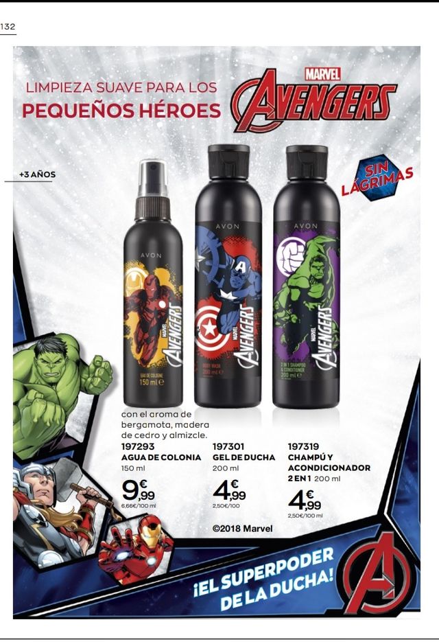 Lote infantil Marvel