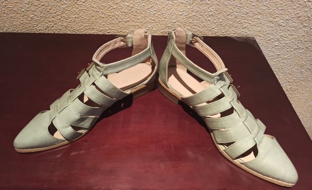 Botín/Sandalia Verde turquesa 40