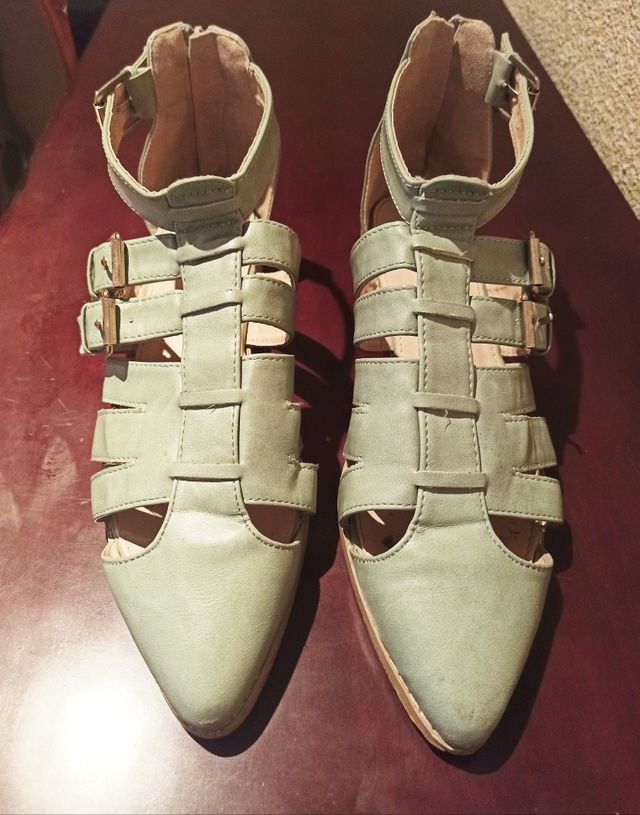 Botín/Sandalia Verde turquesa 40