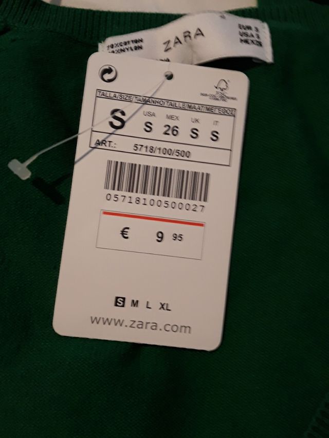 Jersey verde Zara a estrenar