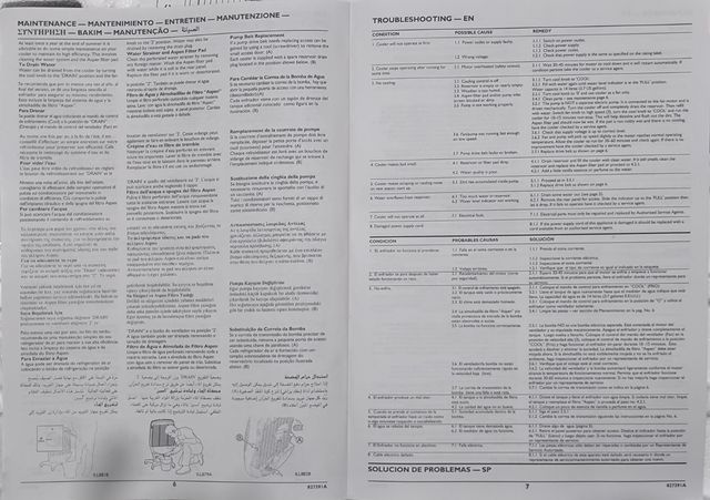 Acondicionador de aire sin estrenar.