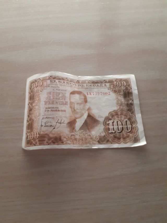 Billete de 100 pts de 1953
