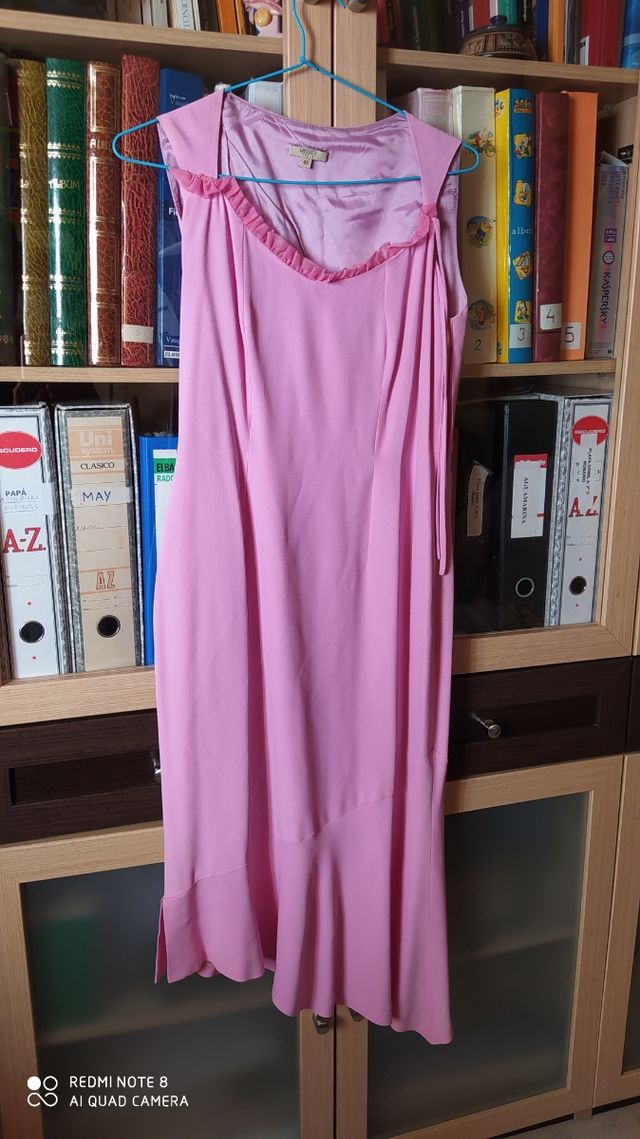 Vestido largo color malva