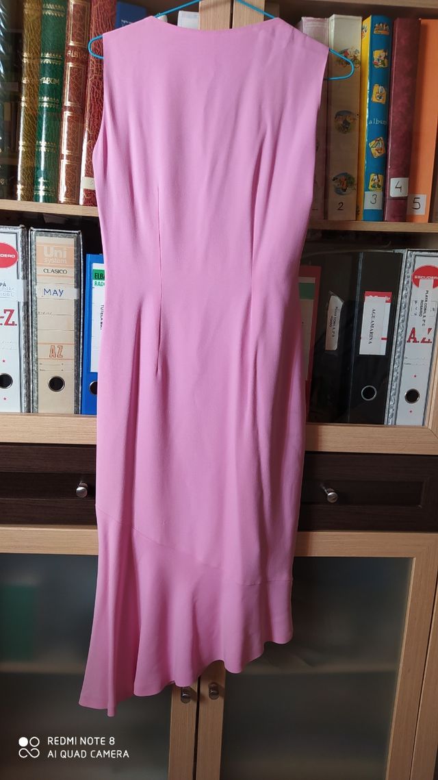 Vestido largo color malva