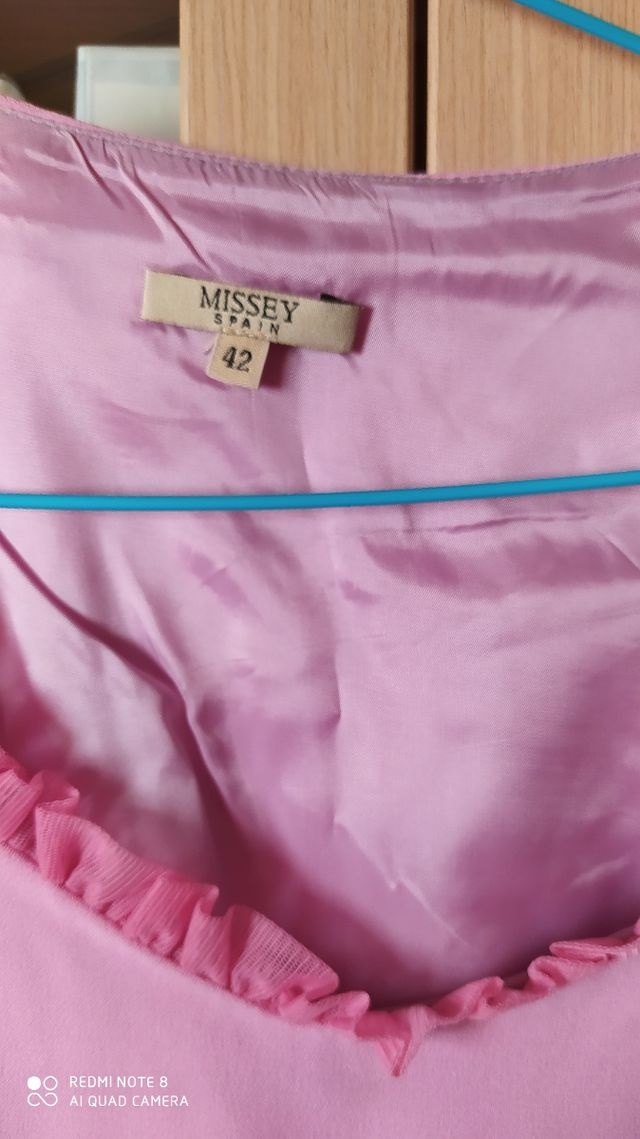 Vestido largo color malva