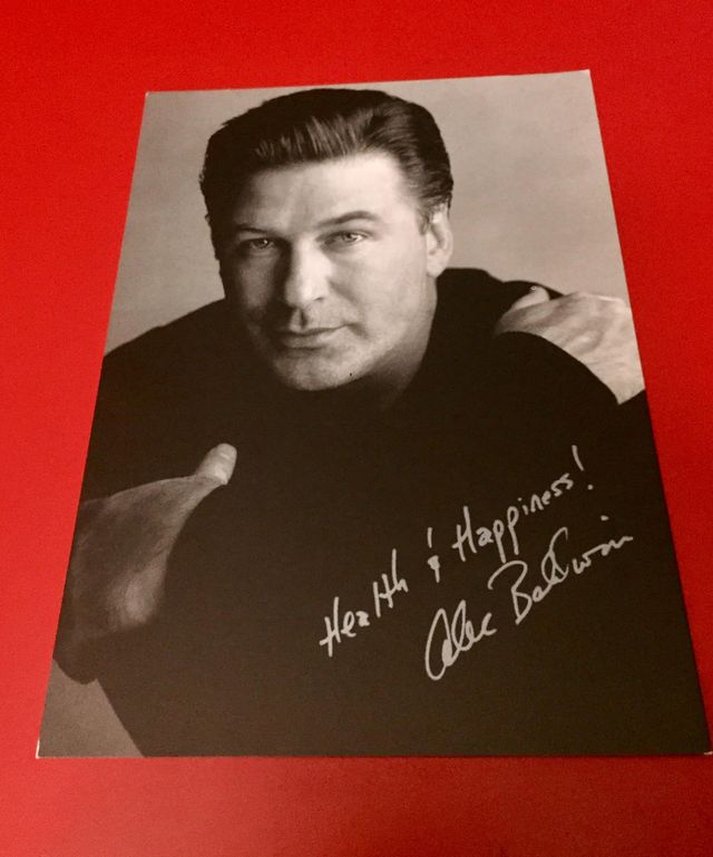 Foto oficial con autógrafo de ALEC BALDWIN (2001)