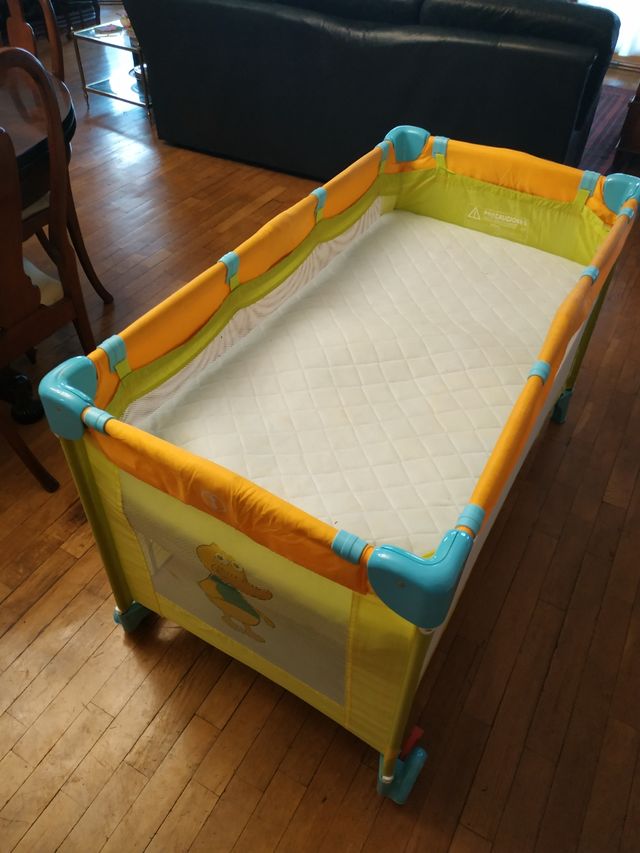 cuna viaje + colchon