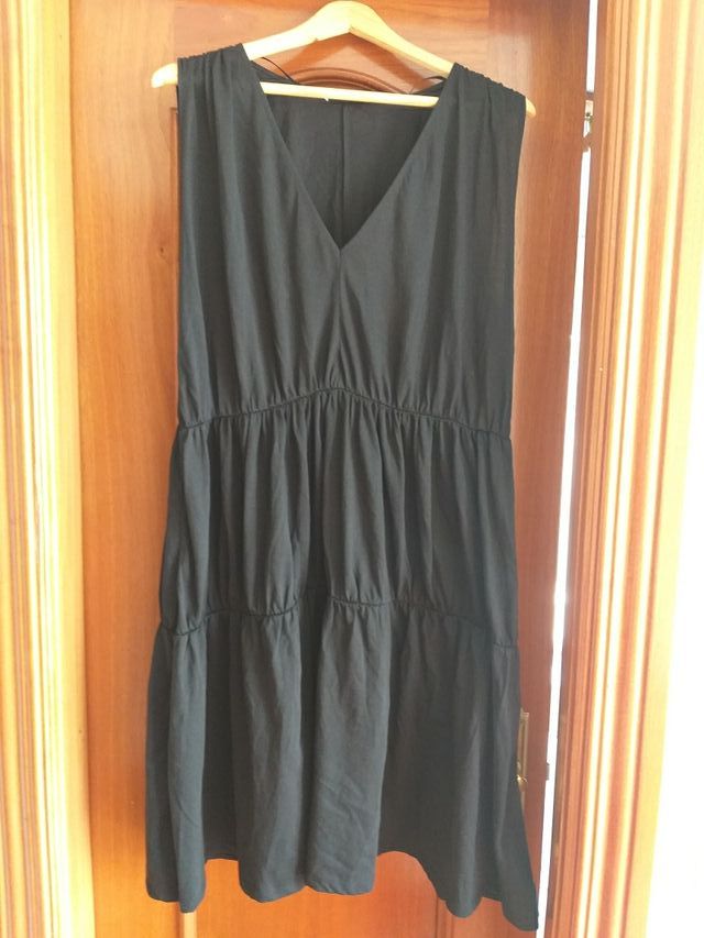 VESTIDO ZARA VOLANTES S OVERSIZE NUEVO.
