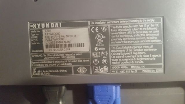 monitor pantalla ordenador Hyundai