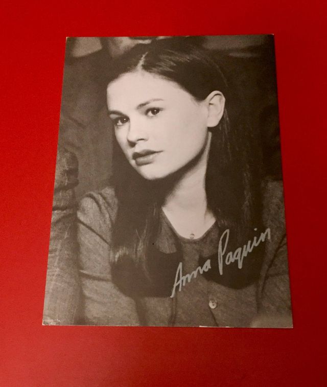 Foto oficial con autógrafo de ANNA PAQUIN (2001)
