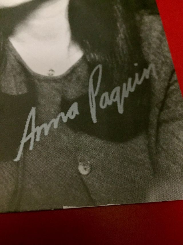 Foto oficial con autógrafo de ANNA PAQUIN (2001)