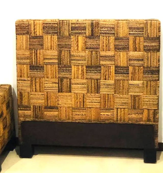 Cabecero industrial mimbre cama 90
