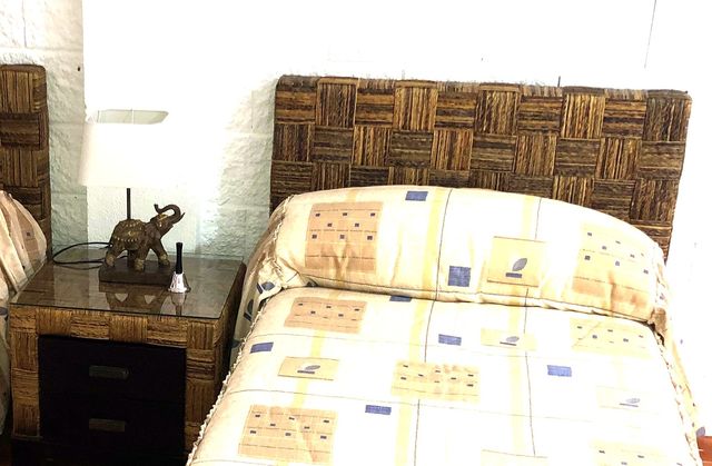 Cabecero industrial mimbre cama 90