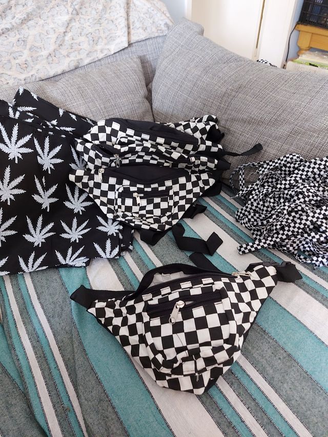 lote!!riñoneras pañuelos cordones