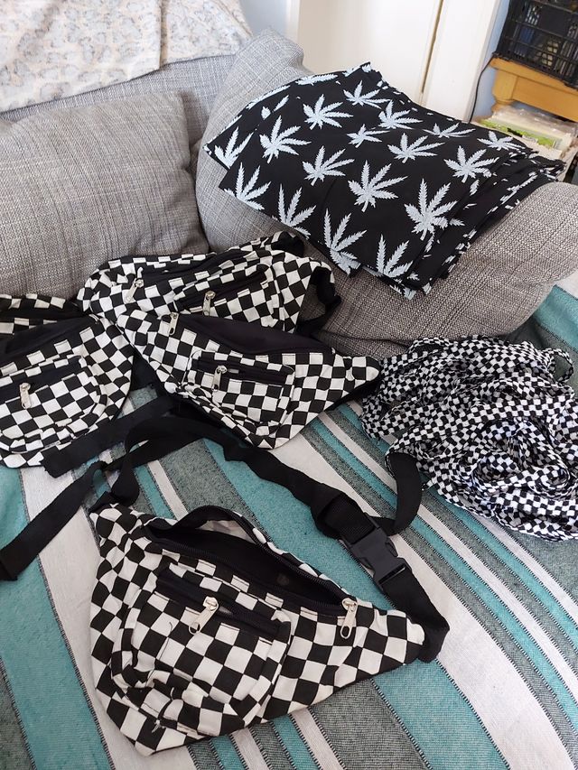 lote!!riñoneras pañuelos cordones