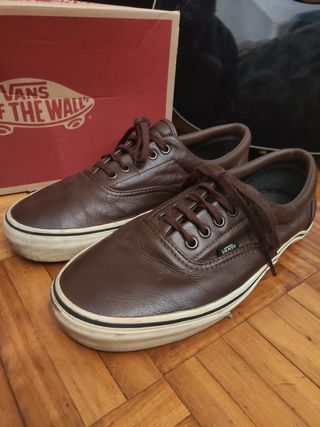 vans cuero marron