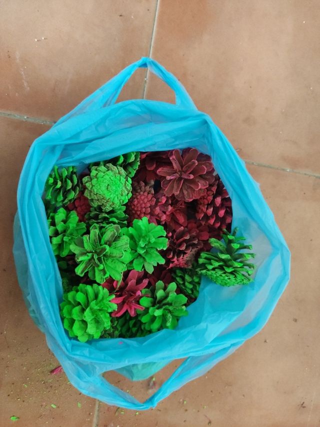 Piñas pintadas a mano