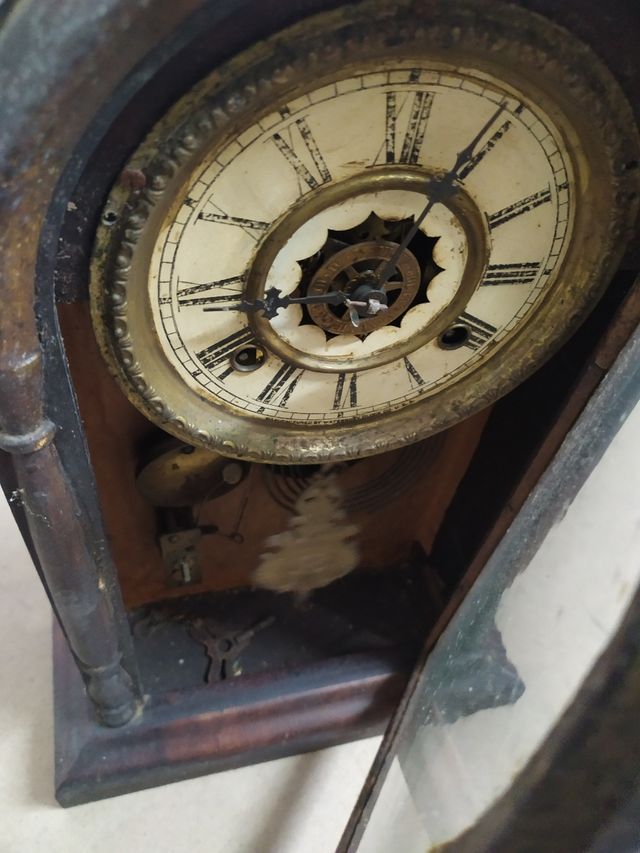 Vintage reloj de sobremesa Waterbury