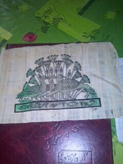 papiro egipcio con certificado de autenticidad