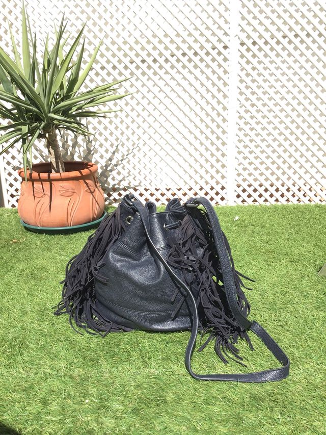 Bolso tipo saco azul marino