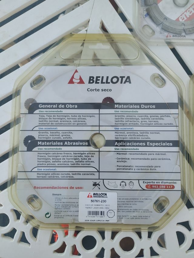 DISCO DE CORTE SECO BELLOTA ENERGY LASER