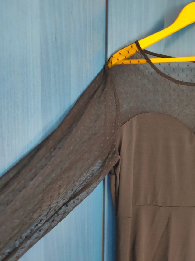 Vestido negro escote corazón