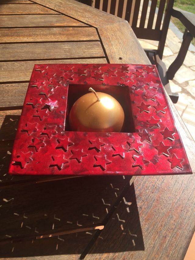 2 Veleros de metal rojo