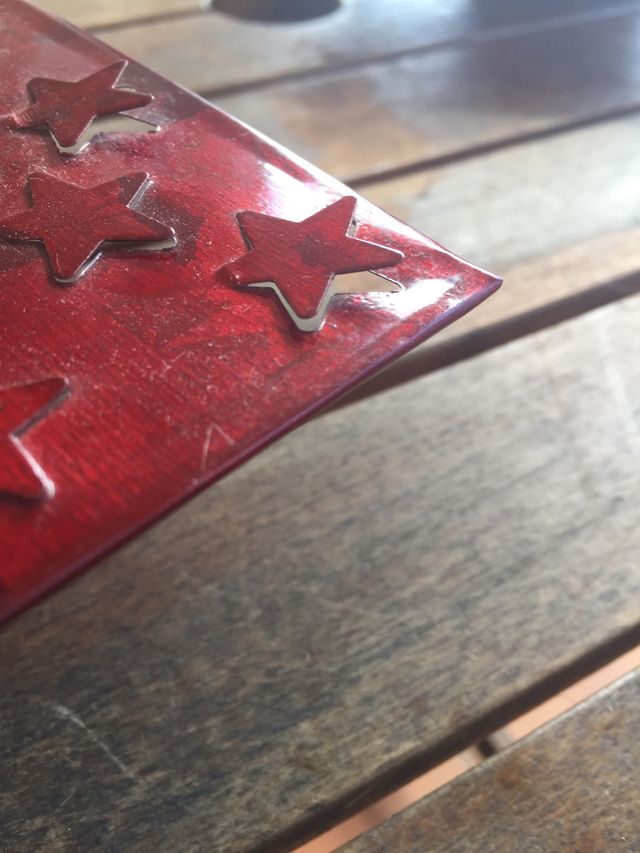 2 Veleros de metal rojo