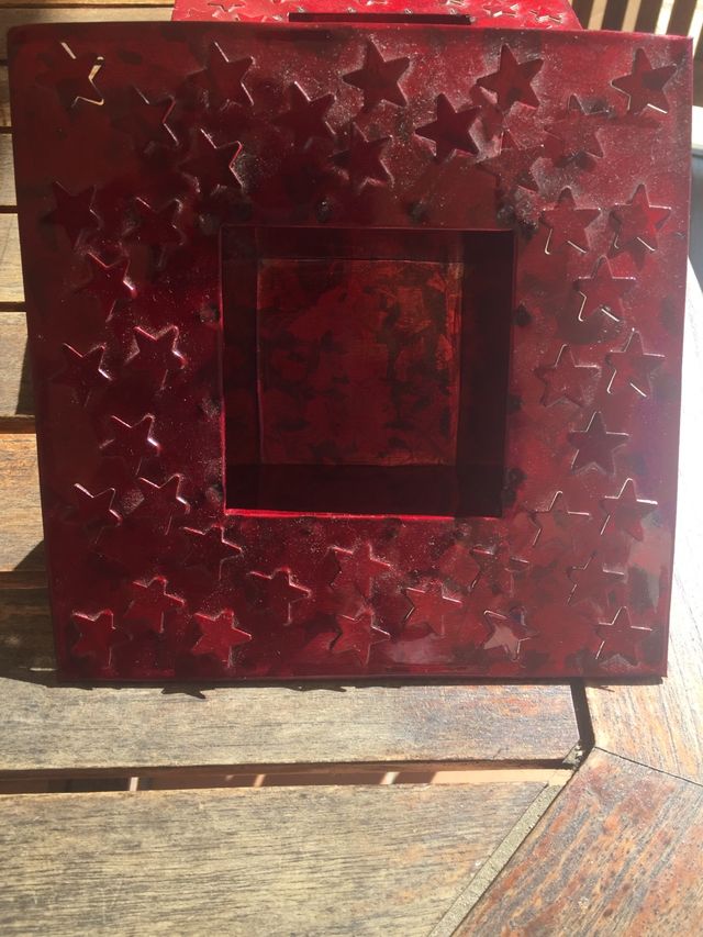 2 Veleros de metal rojo