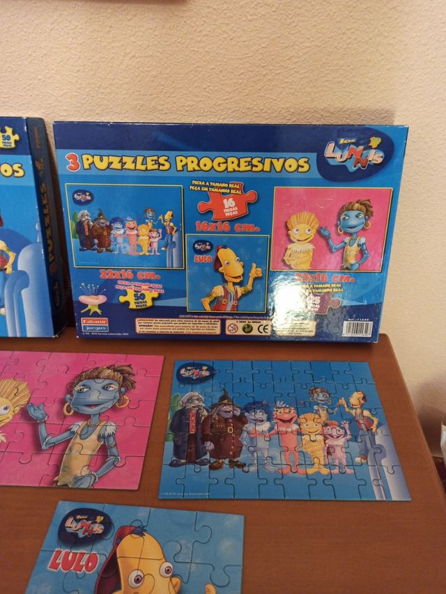 Puzzles de 16/25 y 50 piezas de Los Lunnis