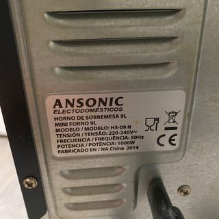 Horno de sobremesa Ansonic de segunda mano por 35 EUR en Coslada en WALLAPOP
