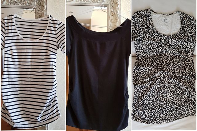 Lote 3 camisetas embarazada H&M, S