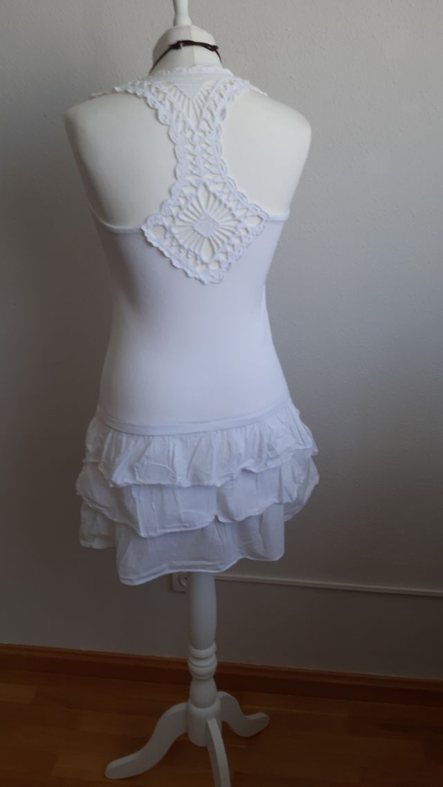 Vestido ibicenco blanco