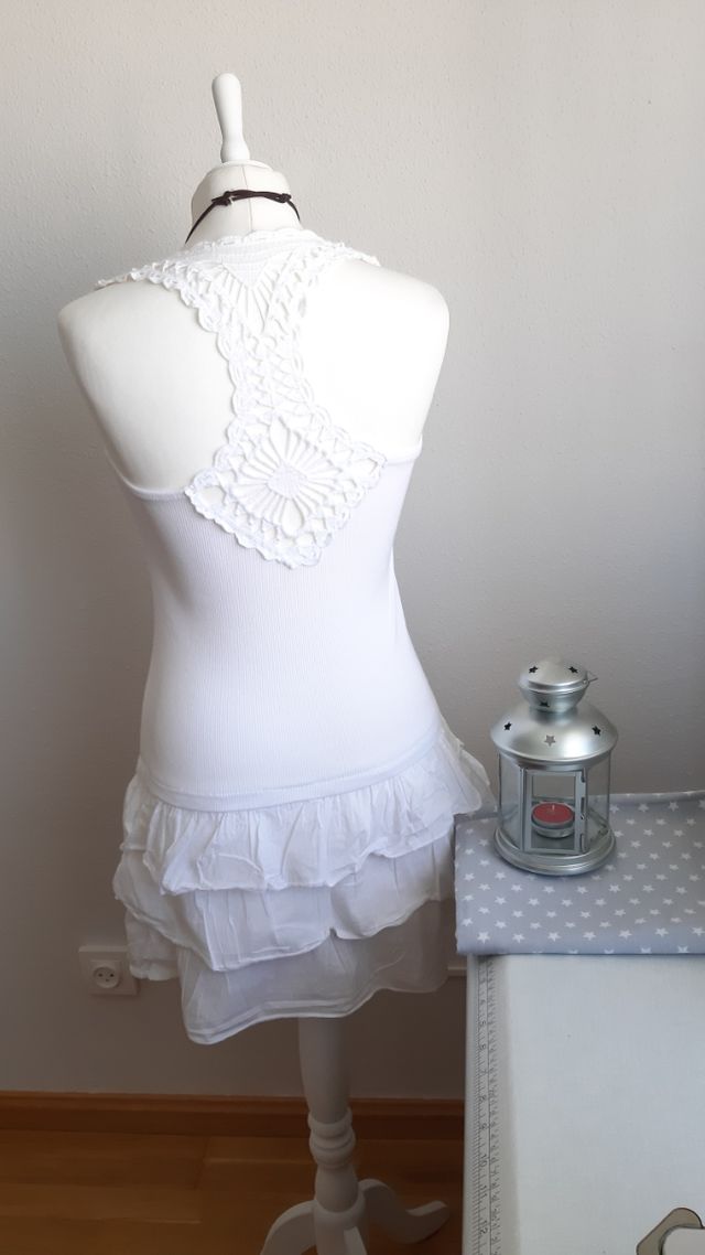 Vestido ibicenco blanco