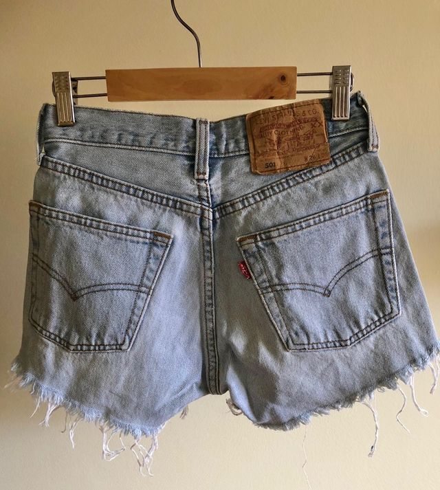 Shorts Levis's vintage azul claro talle alto