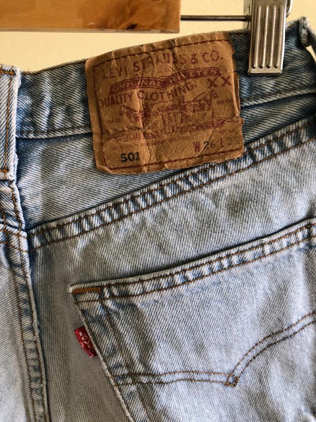 Shorts Levis's vintage azul claro talle alto