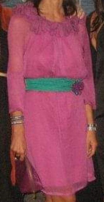 Vestido gasa buganvilla