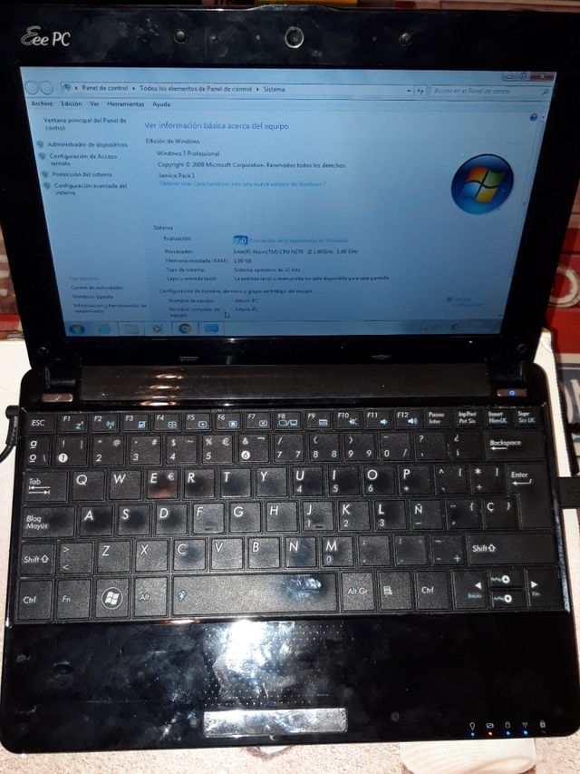 eee pc netbook de 10 pulgadas