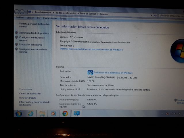 eee pc netbook de 10 pulgadas
