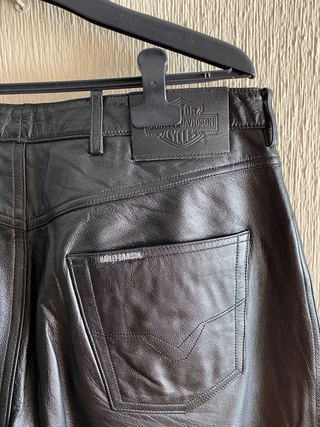 Pantalón cuero negro - Harley Davidson
