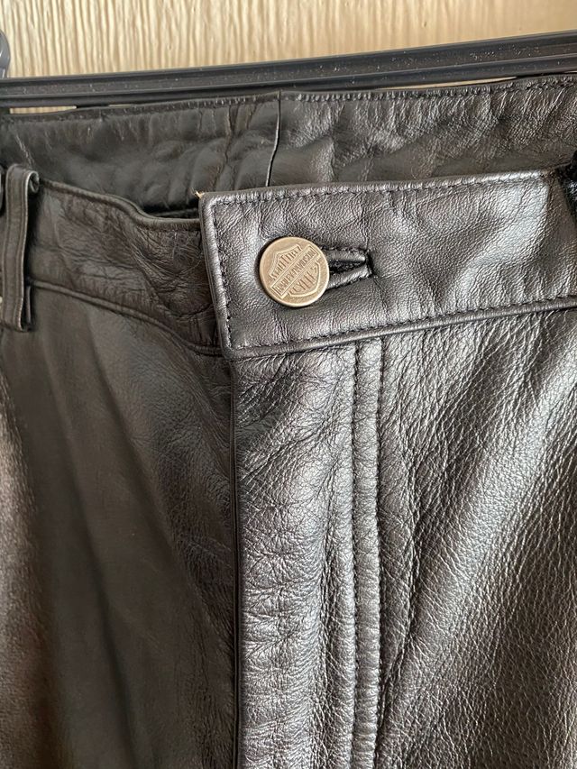 Pantalón cuero negro - Harley Davidson