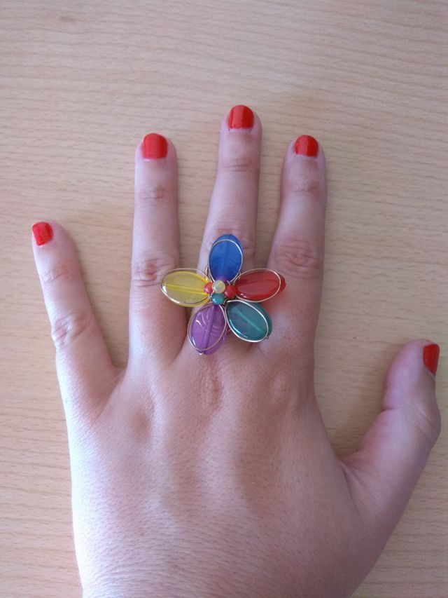 Anillo flor ajustable