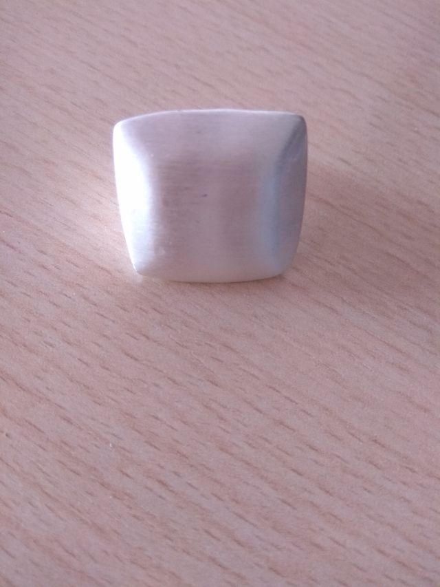 Anillo cuadrado plateado